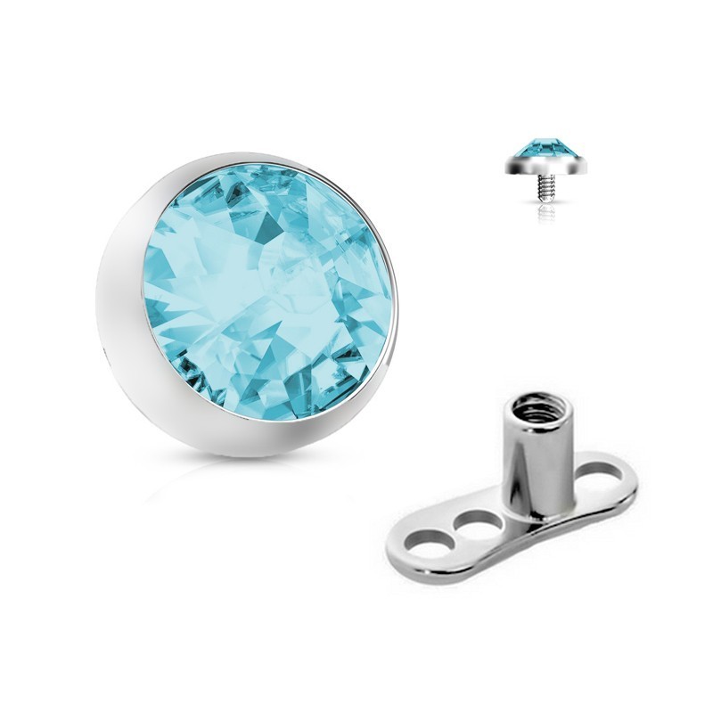 MicroDermal, completo, chapa con brillante