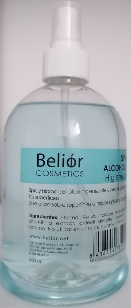 Spray Hidroalcohólico SUPERFICIES 500 ml