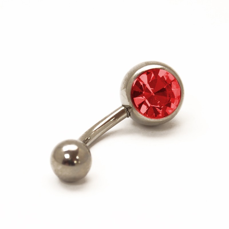 Navel de Titanio con una piedra