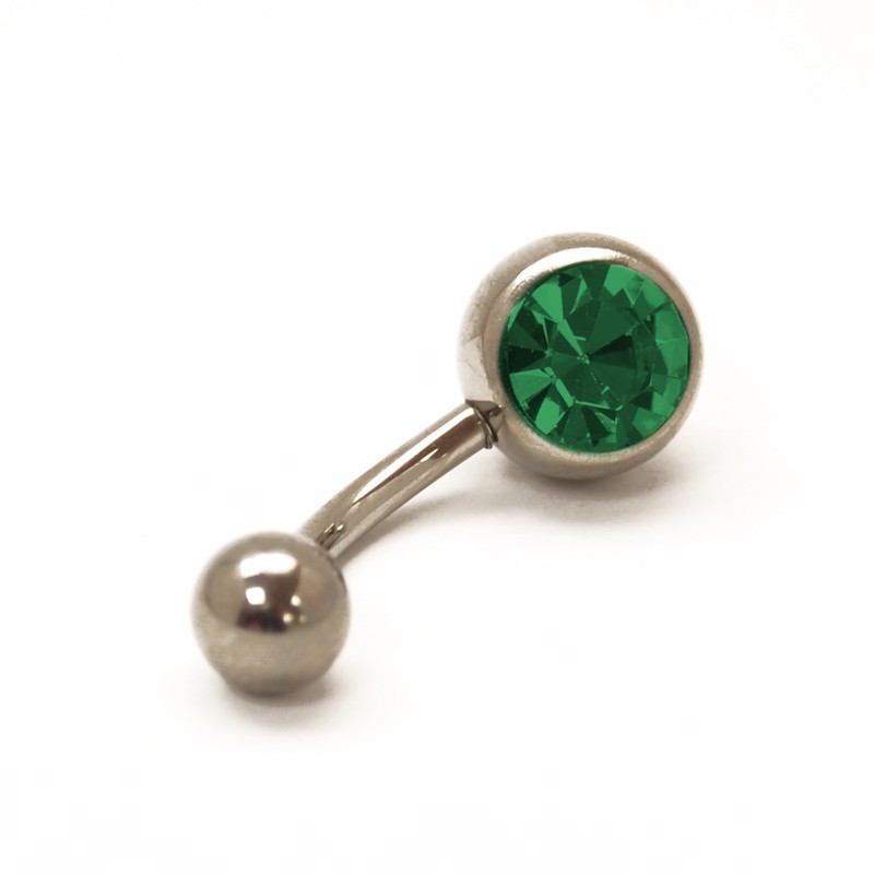 Navel de Titanio con una piedra