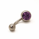 Navel de Titanio con una piedra