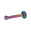 Labret madonna anodizado Rainbow con piedra de color