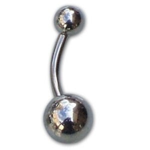 Navel básico de acero con bolas