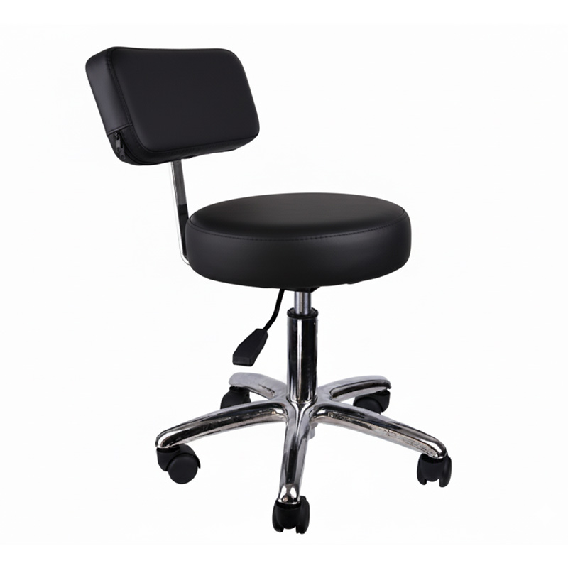 SILLA ERGONÓMICA NEGRA CON RESPALDO Y RUEDAS