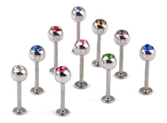 Labret con piedra 1.2 mm.