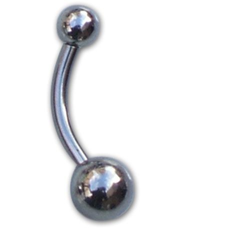 Basic steel navel with balls