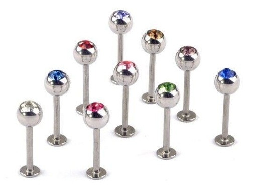 Labret con piedra 1.2 mm.