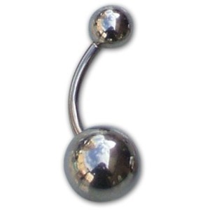 Basic steel navel with balls