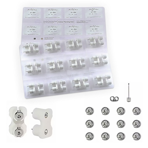[T21-204] Pendientes mini plateado piedra blanca