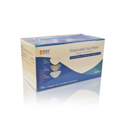 [ES140] Mascarillas de 3 pliegues - CAJA 50 UNIDADES